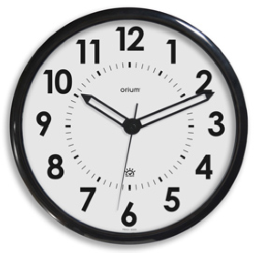 Orologio da parete Automatic DST Orion - con radiocontrollo - diametro 36 cm - bianco/nero - Cep